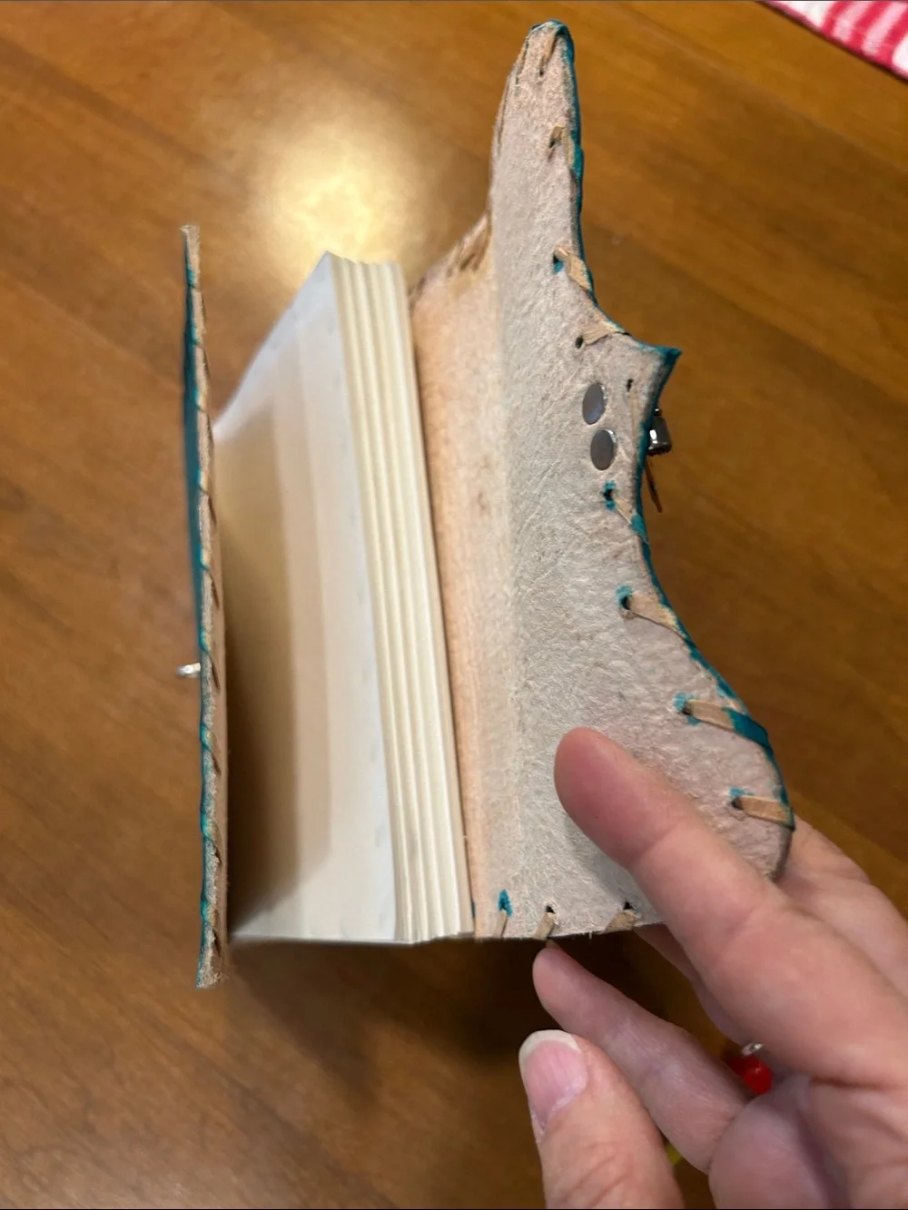 Handcrafted Teal Leather diary with lock